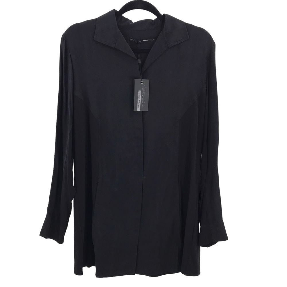 Stella‎ Carakasi Cuprammonium Jersey Knit Poplin Tunic Women S Lagenlook FLAW